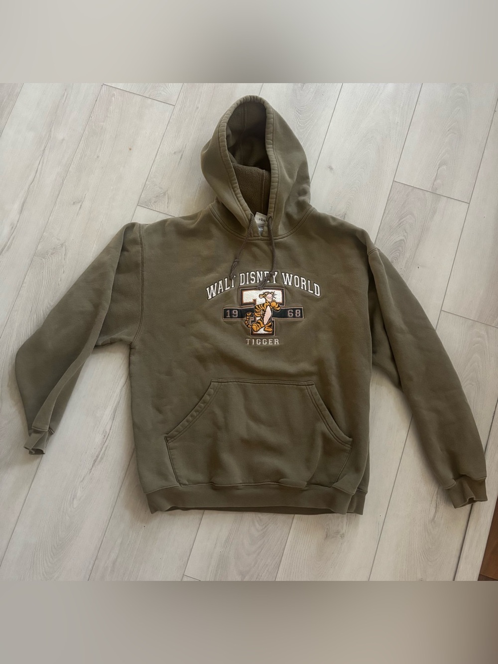 Disney Olive Green Tigger Pullover Hoodie